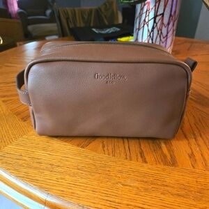 Goodfellow & Co Brown Dopp Kit Toiletry Bag with Premium Finish